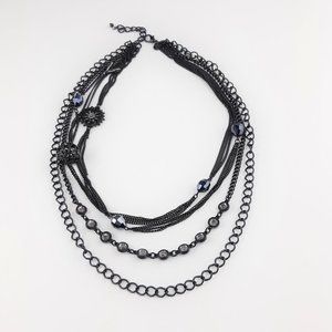Simply Vera  Vera Wang Black Metal Necklace